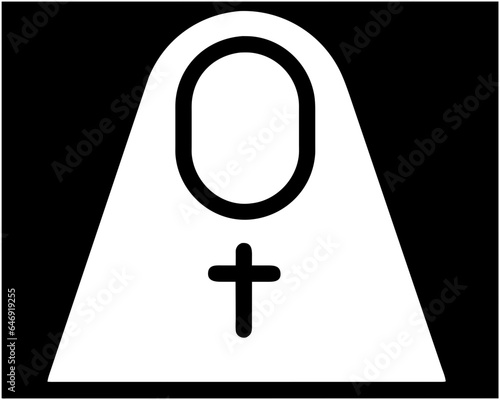 illustration of a nun