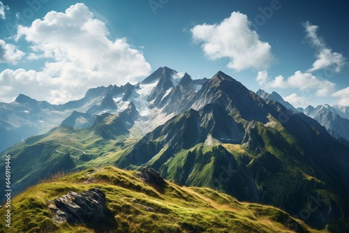 landscape alps mountain with sky