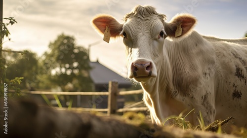 Cow portrait, animal in farm
