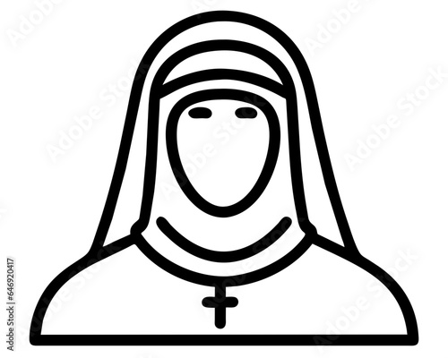 illustration of a nun