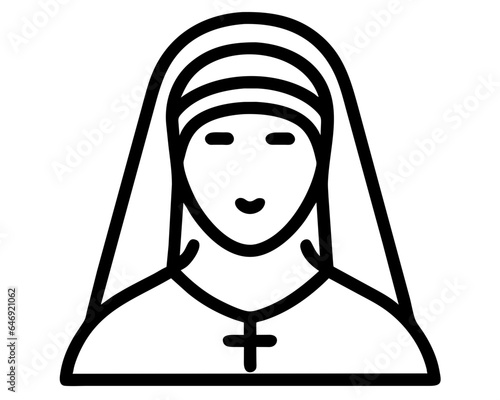 illustration of a nun