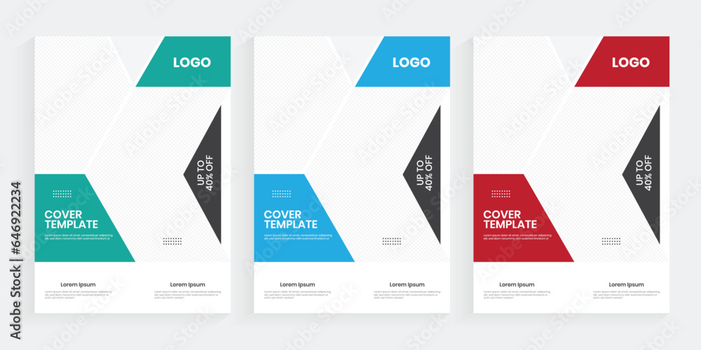 Company profile a4 size identity brochure cover, business vertical orientation style book cover, textbook design, corporate journal report EPS-10 bundle layout