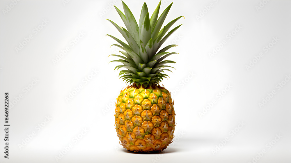 pineapple on white background pineapple on white background