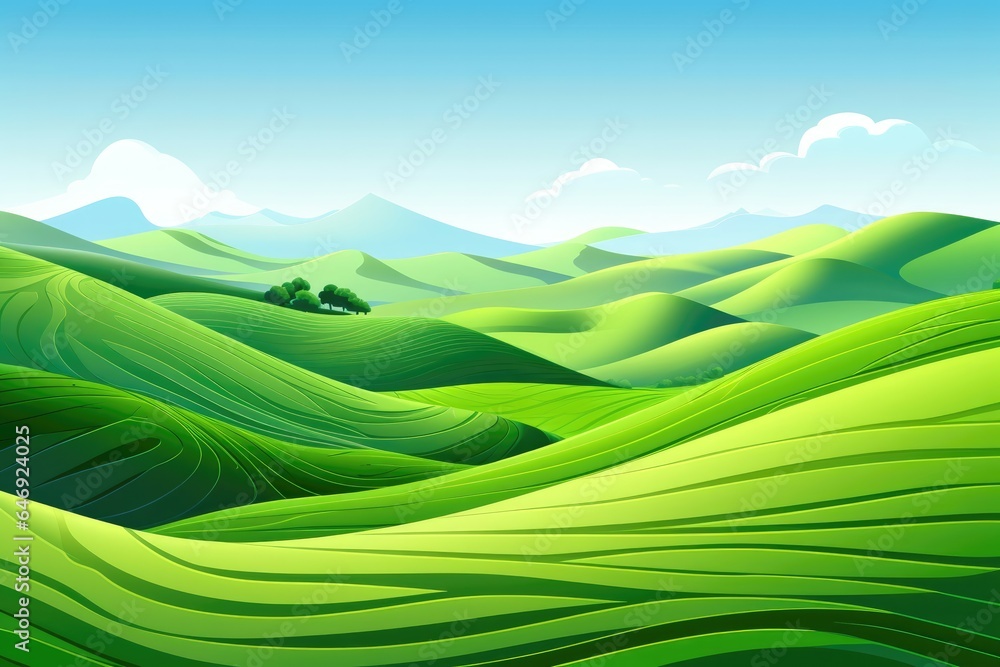 Rolling hills with lush green grass. Rolling hills with lush green grass.