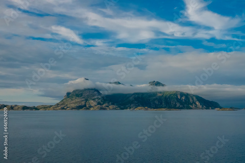 Beautiful views ofnthe Vestfjorden from the ferry Bodø-Moskenes, Nordland, Norway