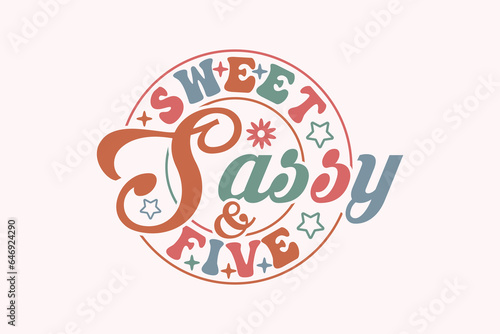 5th Birthday EPS, Girls Fifth Bday EPS t-shirt Design
