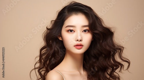 Face care, Facial treatment, Cosmetology, beauty and spa, Asian women portrait