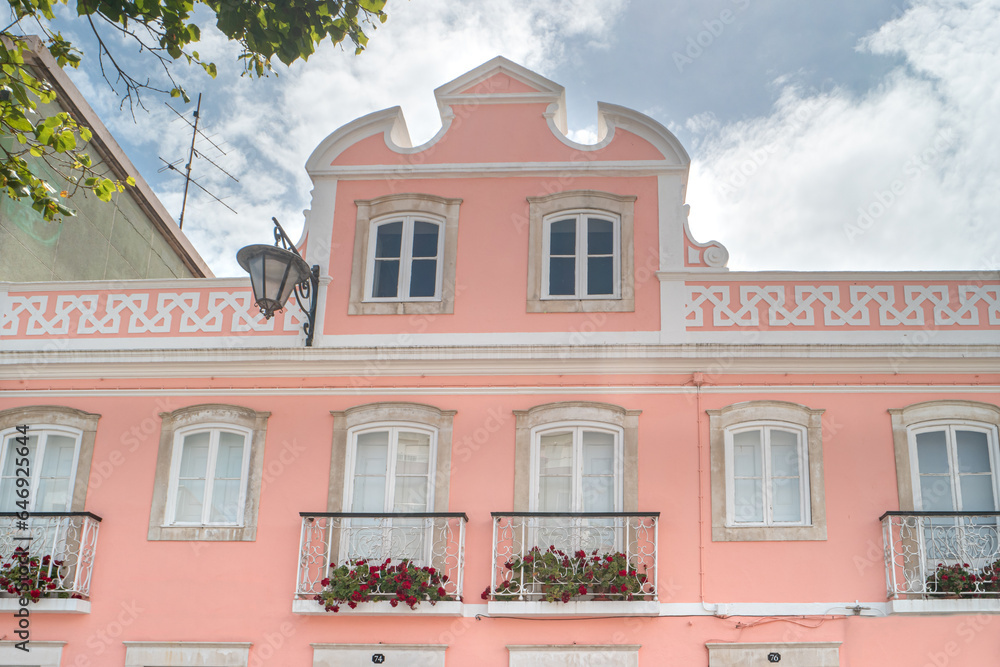 House facade in Caldas de Rainha. Caldas da Rainha is best known for