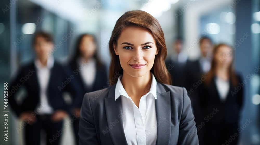 Portrait of a smiling business woman. generative ai Portrait of a smiling business woman. generative ai