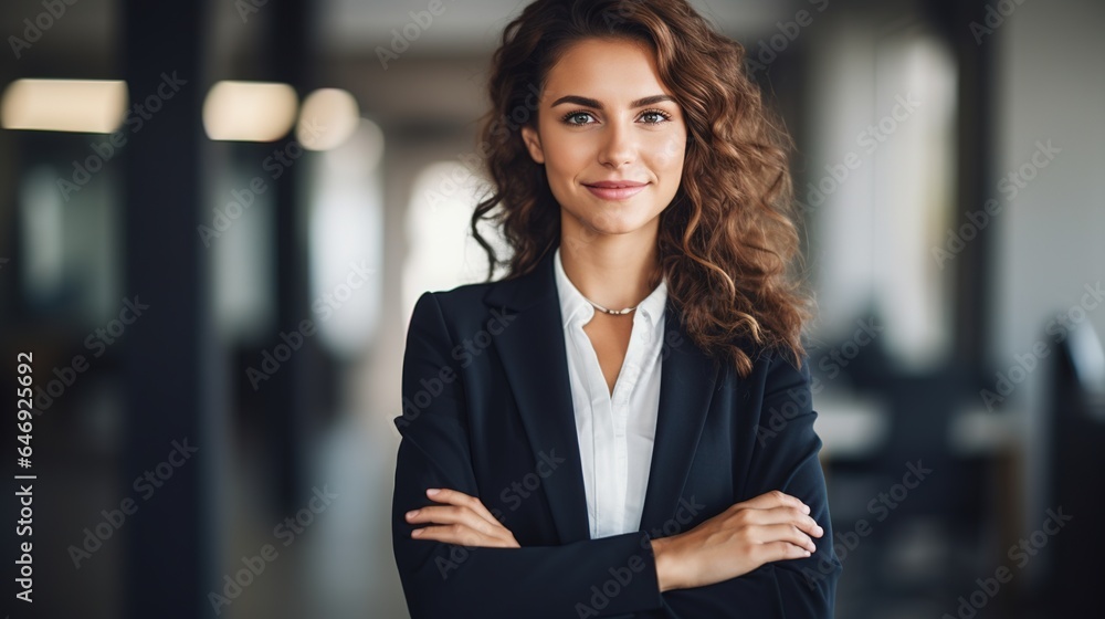 Portrait of a smiling business woman. generative ai Portrait of a smiling business woman. generative ai