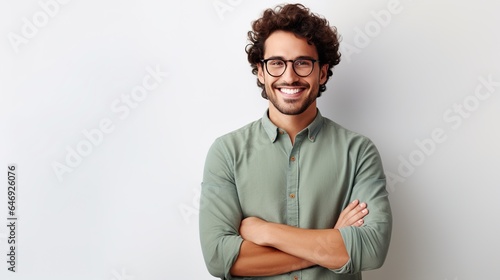 Young man with crossed arms against a white background © WS Studio 1985
