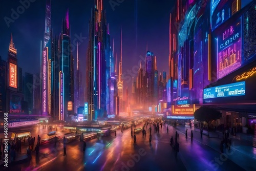 City Nights: Scenic Urban Road Illuminated with Aesthetic Lights