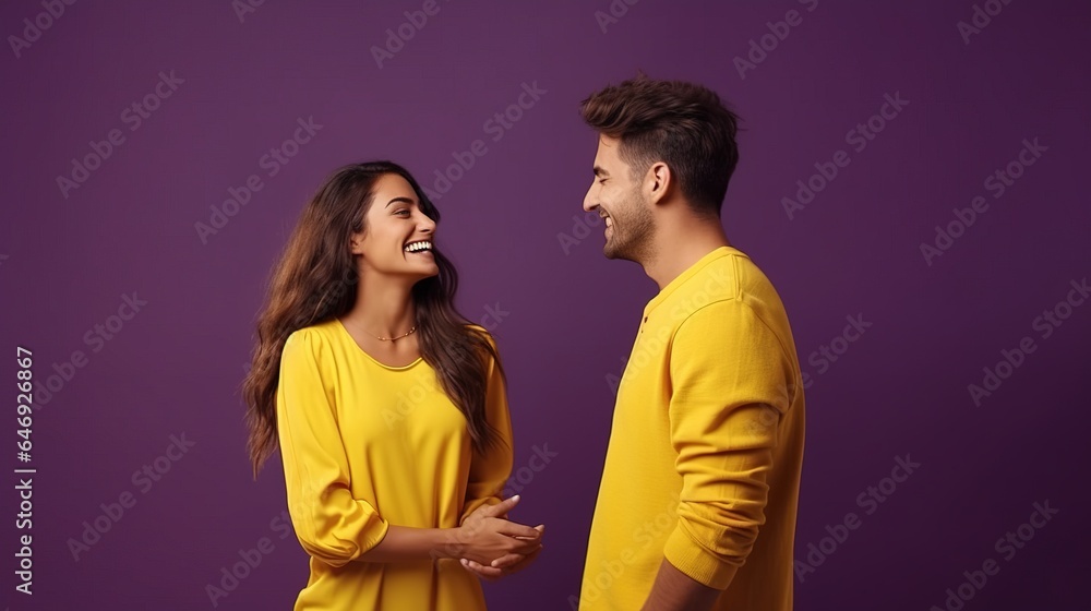 Couple looking at each other. generative ai Couple looking at each other. generative ai