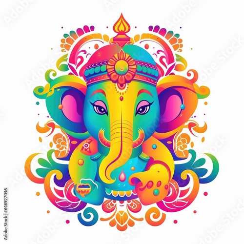 illustration of Lord Ganpati for Ganesh Chaturthi festival of India  Ganesh chaturthi for greeting card  poster background.