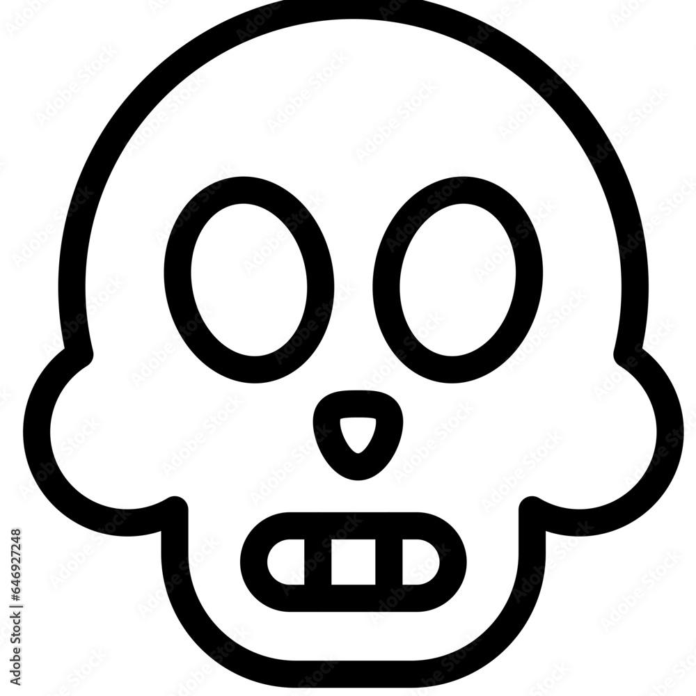 Skull Simple Black Line Icon Skull Simple Black Line Icon