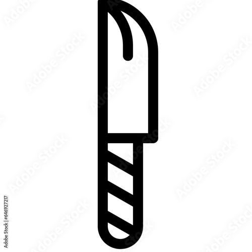 Knife Simple Black Line Icon photo