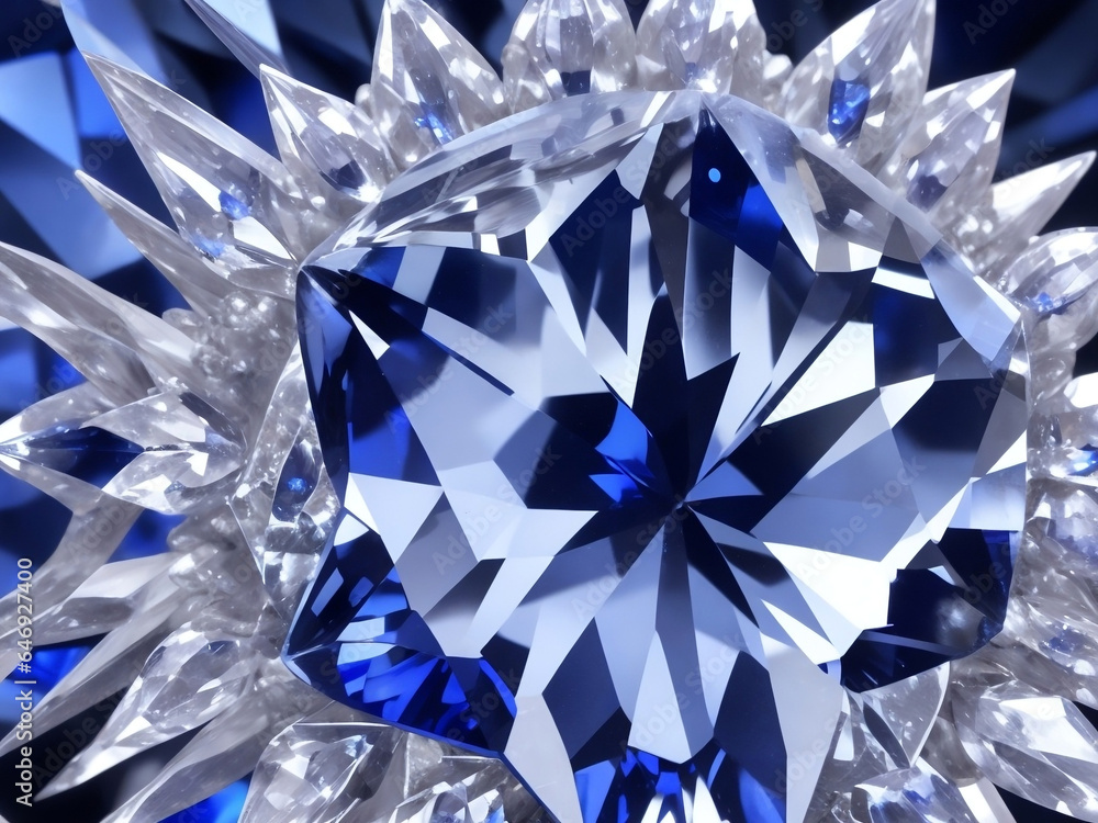 diamond on blue background diamond on blue background