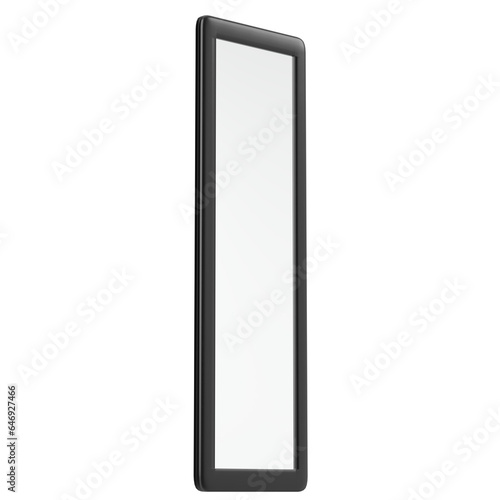 3D rendering illustration of a wall mounted mirror