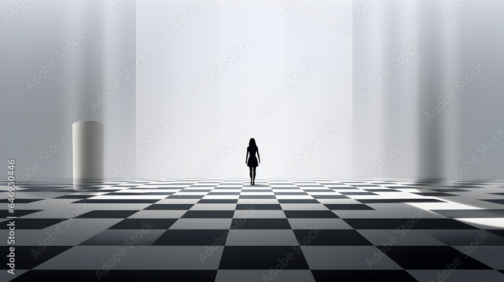 silhouette of a person standing on the floor silhouette of a person standing on the floor