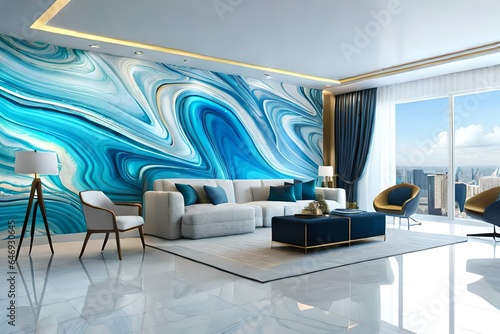 modern living room with sofa