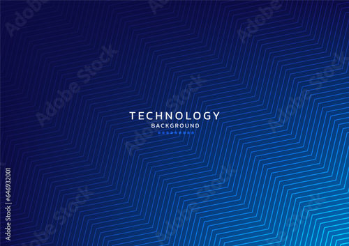 Abstract modern blue background zigzag line. High tech template. Concept technology, futuristic, big data, Ai, network, business, online, financial, presentation, banner, advert