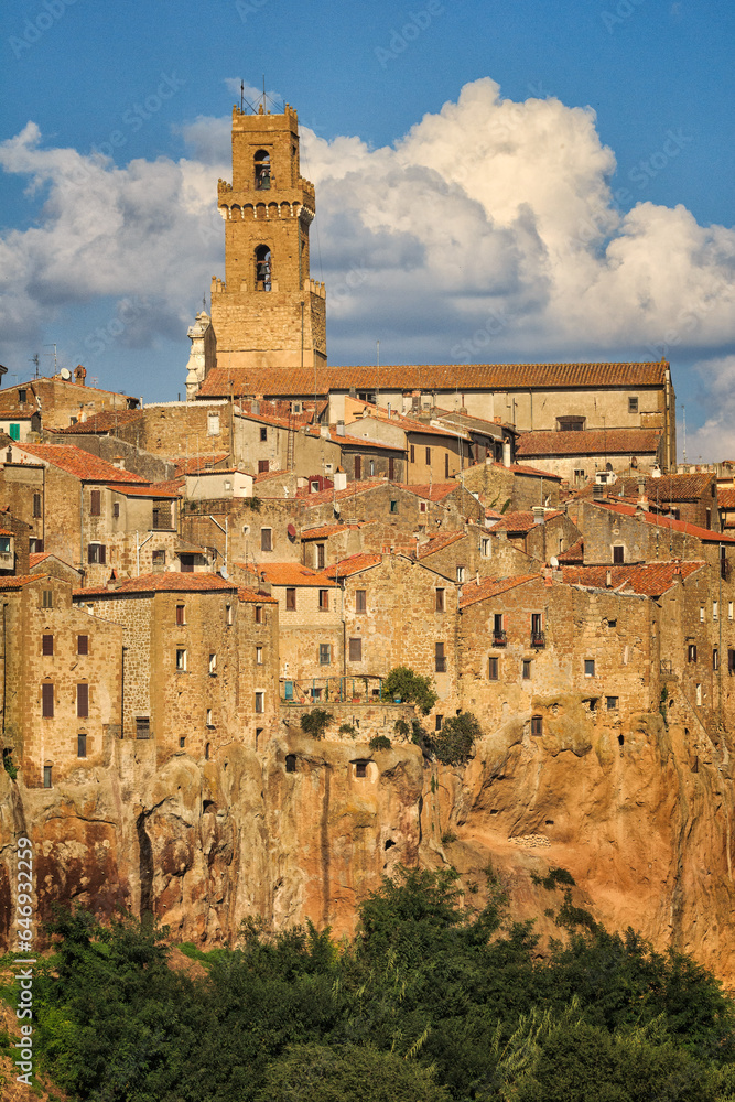 Walled medieval city of Pitigliano, Italy.