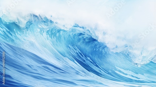 A powerful and majestic wave crashing in the ocean