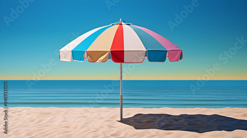 beach umbrella and sky © Harshal