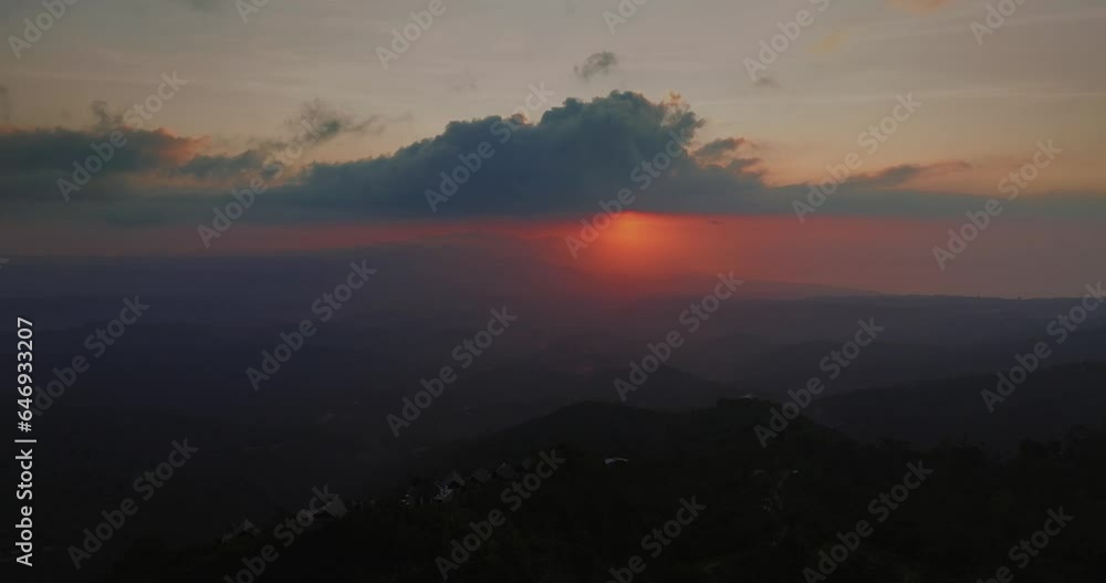 Beautiful sunset in mountain of Bali Beautiful sunset in mountain of Bali
