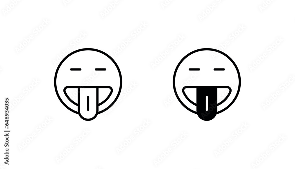 Fototapeta premium Tongue icon design with white background stock illustration