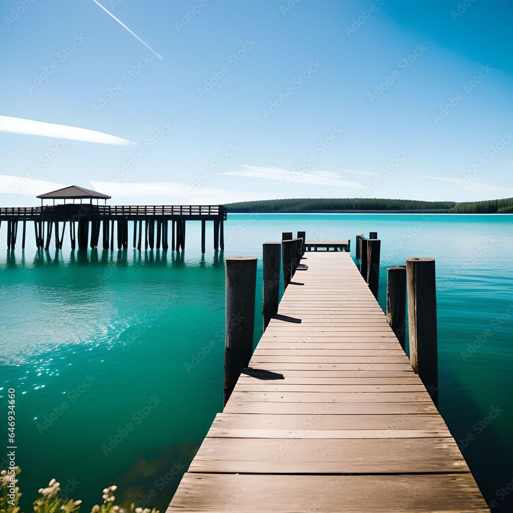 wooden pier in the tropics