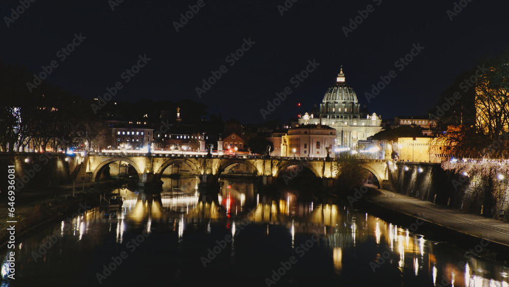 Vatican Rome city night view