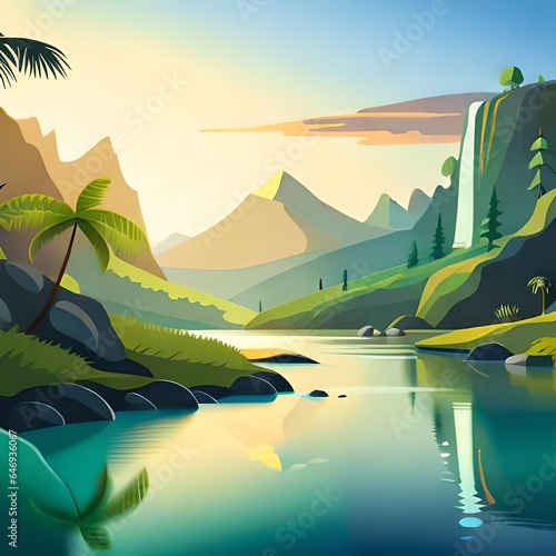 landscape with river