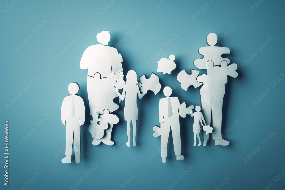 group of people in circle. Generative AI group of people in circle. Generative AI