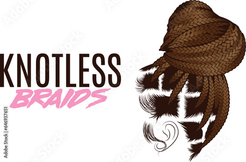 Brown Knotless Braids and Jumbo Braids Hairs - Afro Hairs
