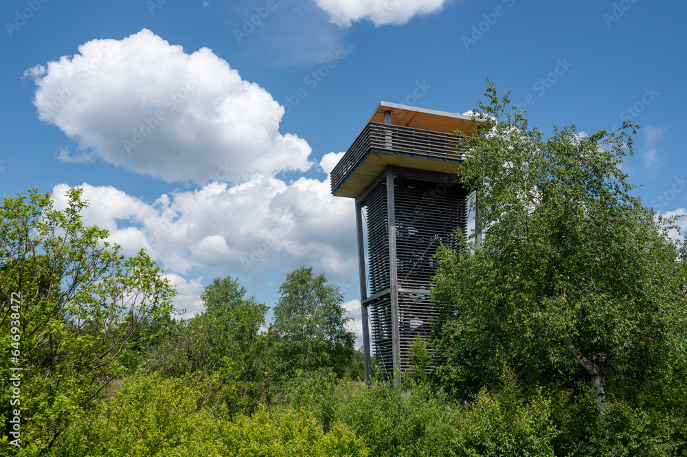 Observation tower in the moor Observation tower in the moor