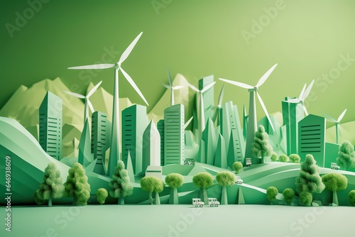 green concept city in the . Generative AI