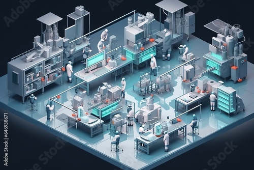 Wallpaper Mural isometric view of the city. Generative AI Torontodigital.ca