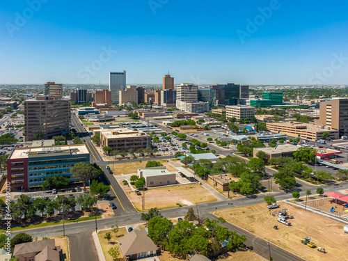 Tableau sur toile Aerial View of Downtown Midland Texas