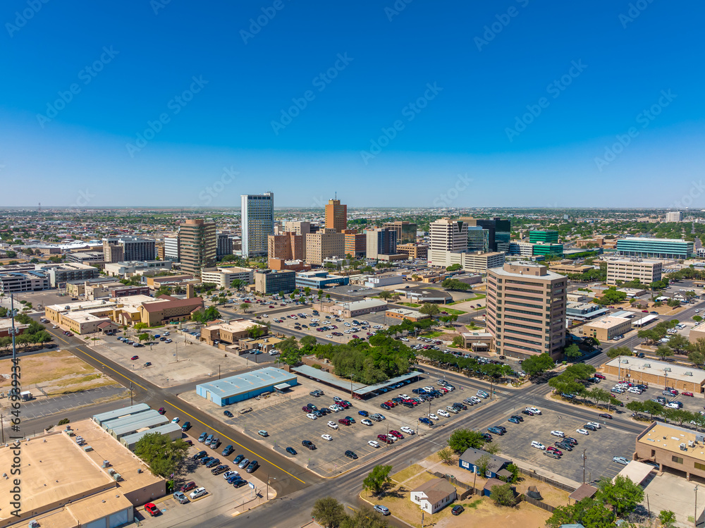 Fototapeta premium Aerial View of Downtown Midland Texas
