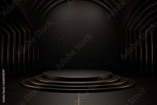 3d circle futuristic pedestal product showcase podium stage background design