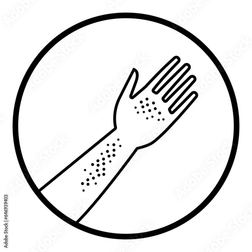 Rash on hand and arm skin