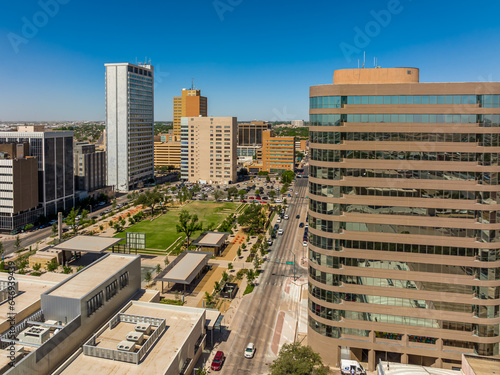 Papier peint Aerial View of Downtown Midland Texas