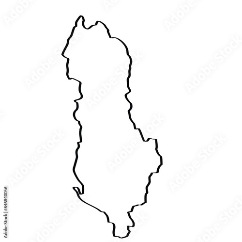 Albania - outline of the country map