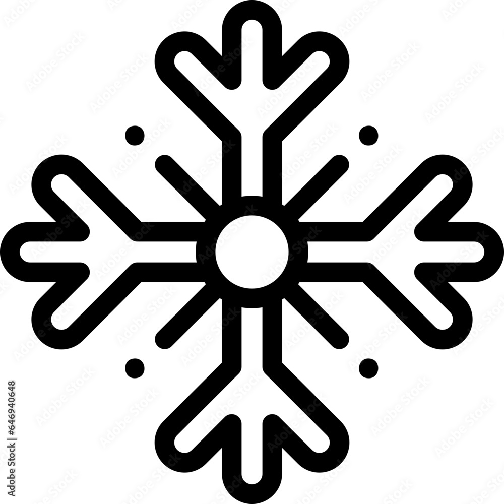 Snowflake Simple Black Line Icon Snowflake Simple Black Line Icon