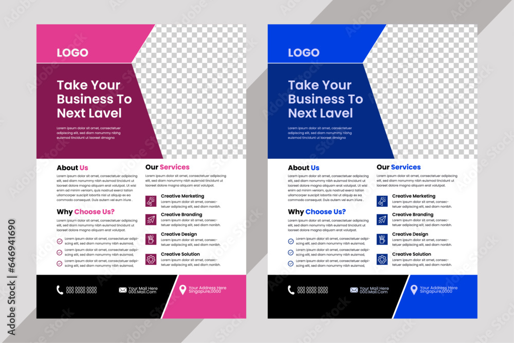 Corporate business flyer template design, modern business flyer template, abstract business flyer and creative design, marketing, business proposal, promotion, advertise, vector template in A4 size.
Corporate business flyer template design, modern business flyer template, abstract business flyer and creative design, marketing, business proposal, promotion, advertise, vector template in A4 size.