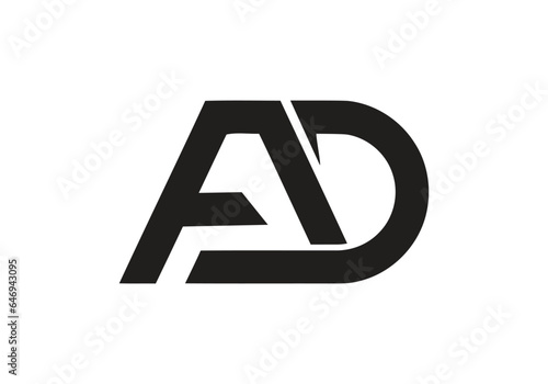 Initial monogram letter AD logo Design vector Template. AD Letter Logo Design.   © MdNurul