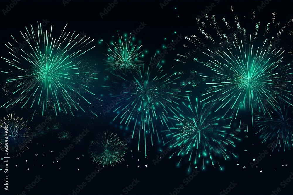 Fototapeta premium Fireworks generated by AI