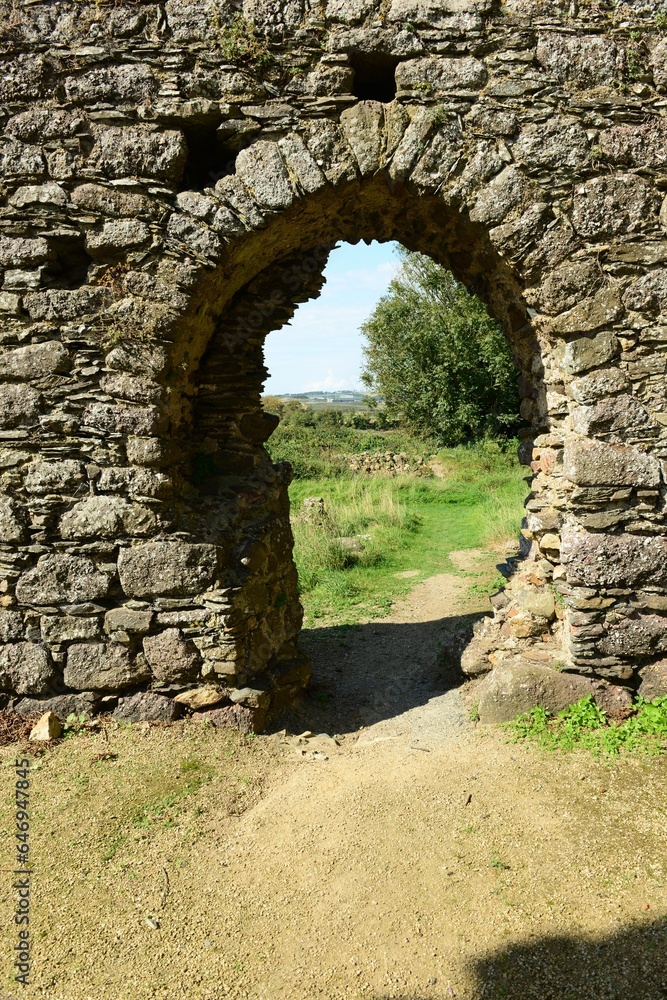 dunbrody abbey, County Wexford, Ireland. 12th century Arch in ruins destroyed by Henri the 8th's army.