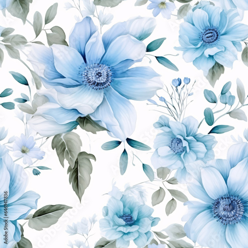 Seamless Sweet Pastel Flower ,Generative Ai Illustration